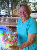 Mom and her cake from her niece Shannon