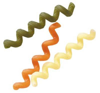 Proteins resemble fusilli noodles.